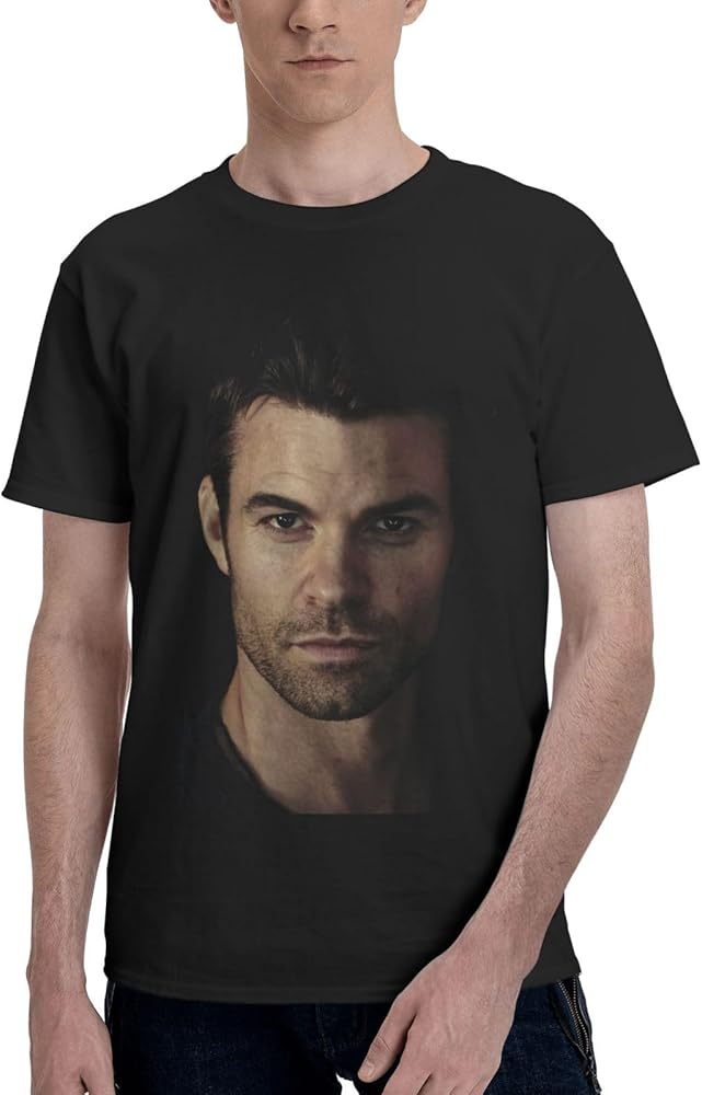 Daniel Gillies T Shirt Man's Lightweight Soft Short Sleeve Casual Basic Round Neck Tee Tops