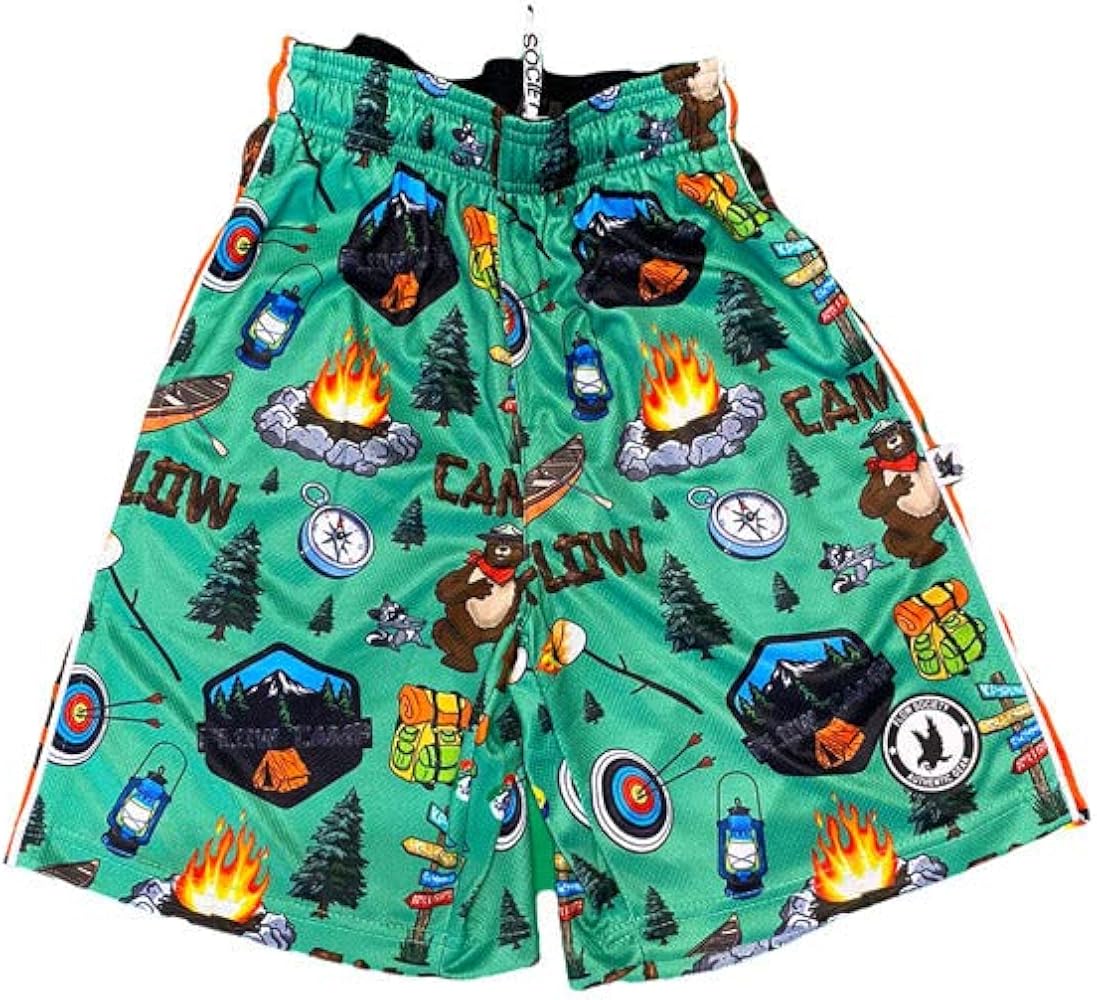 Flow Society Camp Flow Boys Lacrosse Shorts | Boys LAX Shorts | Lacrosse Shorts for Boys | Kids Athletic Shorts for Boys