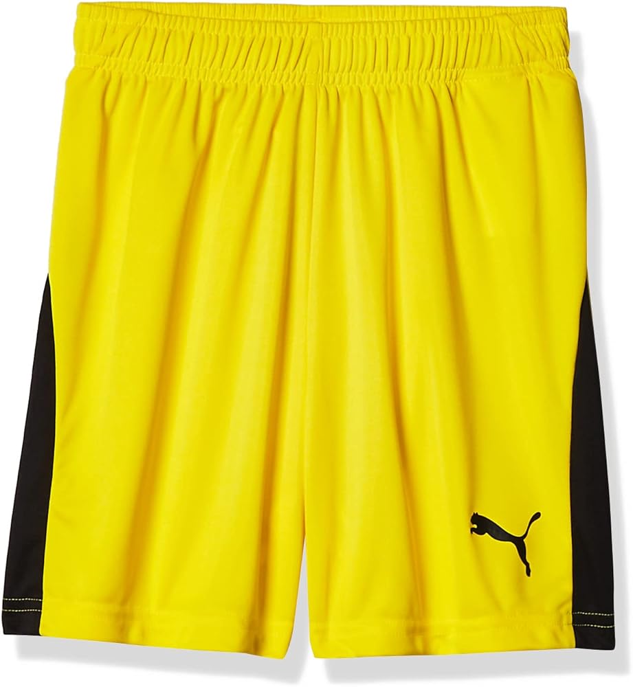 PUMA Unisex Youth Liga Shorts Youth, Cyber Yellow/Black, Large US