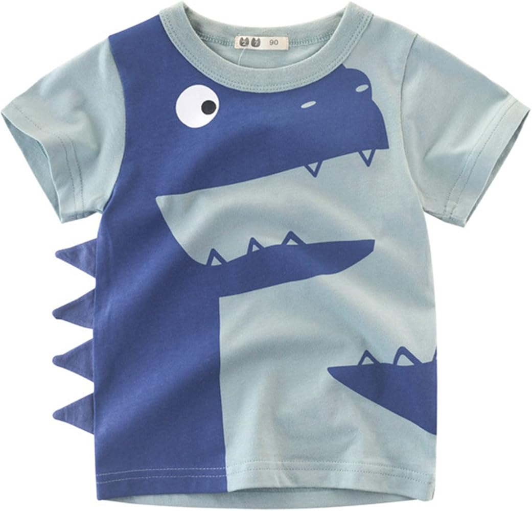 Clothe Top Toddler Kids Baby Boys Girls Cartoon Dinosaur Short Sleeve Crewneck T Shirts Tops Tee Youth Undershirt