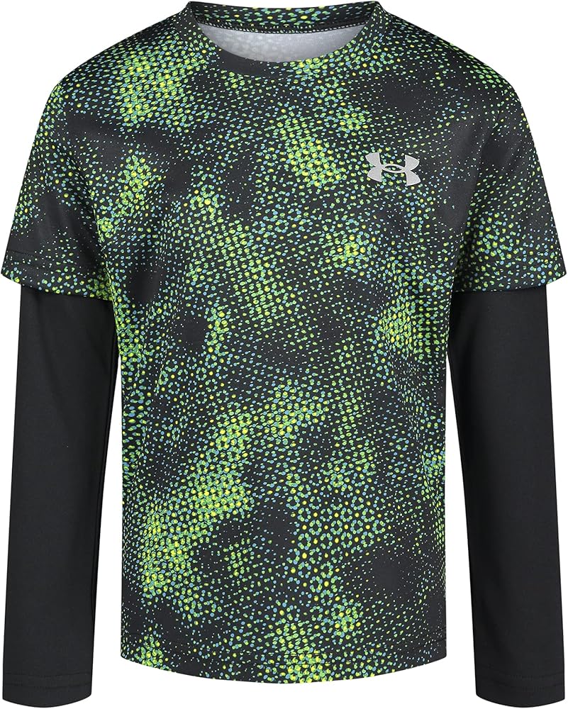 Under Armour UA Halftone Micro Multi Slider, Black Multi Micro Print, 2T