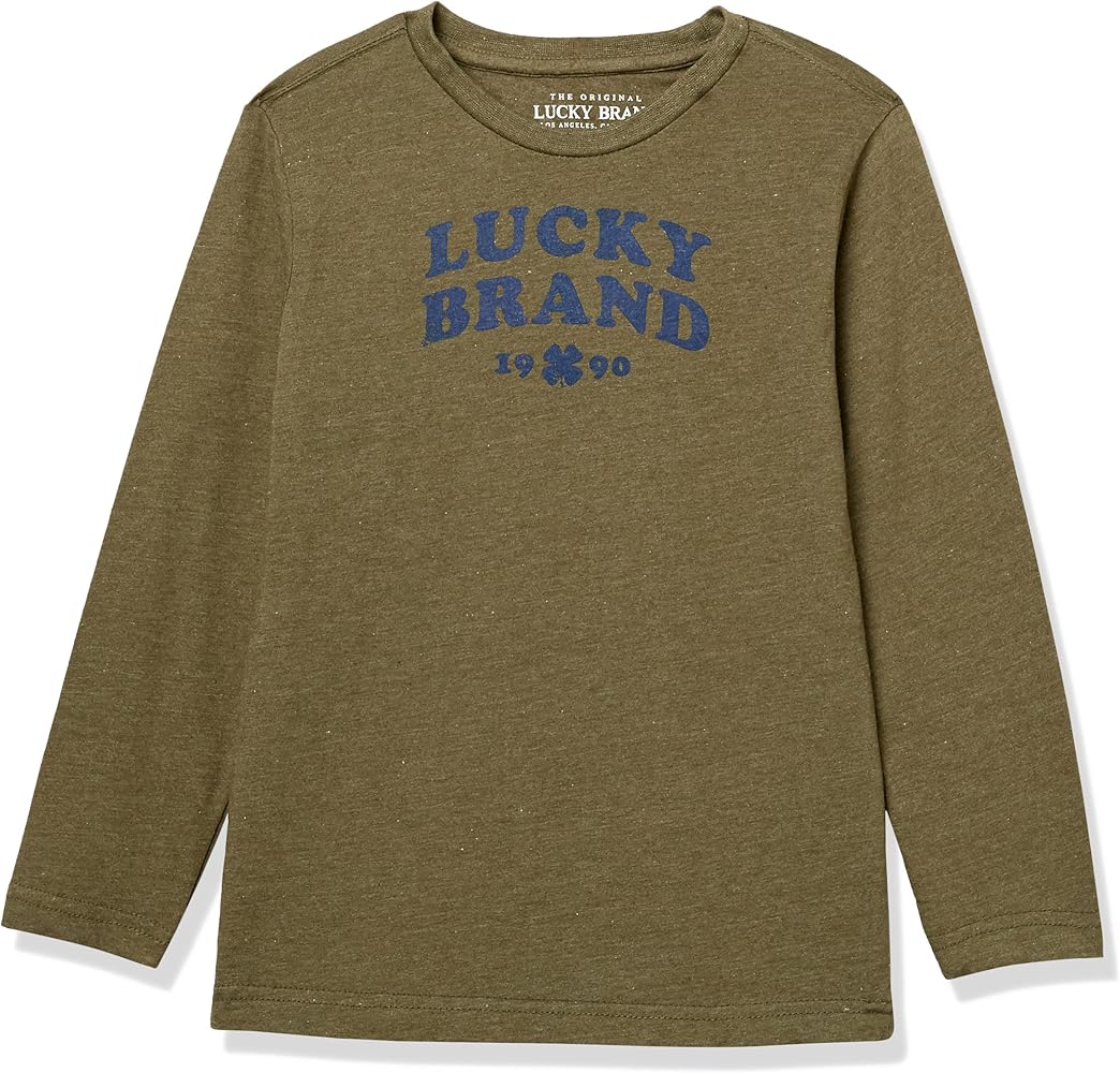 Lucky Brand Boys' Long Sleeve Crew Neck T-Shirt