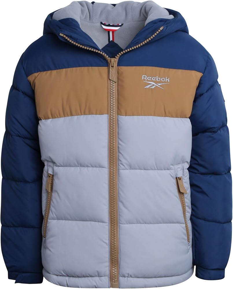 Reebok Boys' Winter Coat - Heavyweight Quilted Puffer Snow Parka - Weather Resistant Ski Jacket for Boys (8-20)