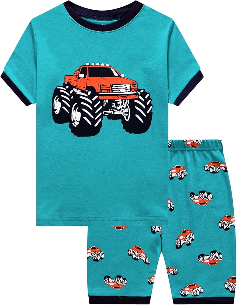 Dolphin&Fish Boys Pajamas Cotton Summer Short Set Toddler Clothes Kids Pjs Sleepwear Sets