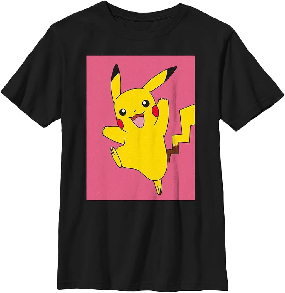 Pokemon Kids Pkmn Pika Leap Boys Short Sleeve Tee Shirt