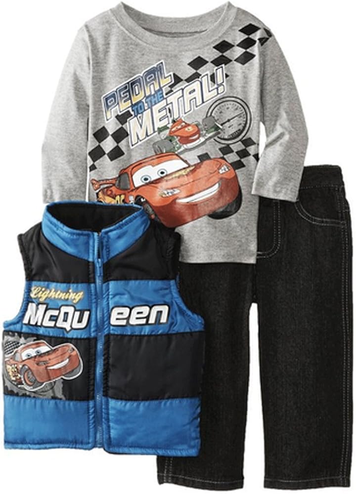 Disney Boys' Cars 3 Piece Nylon Vest Set