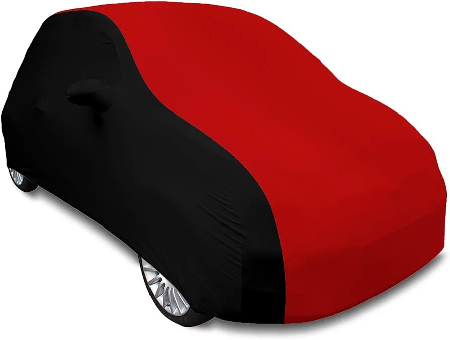 Indoor Car Cover Replace for 2007-2023 Fiat 500/500C/500E/Abarth, Luxurious Stretch Satin Ultimate Custom-fit Indoor Breathable Car Cover for Dust-Proof, Underground Garage, Car Show