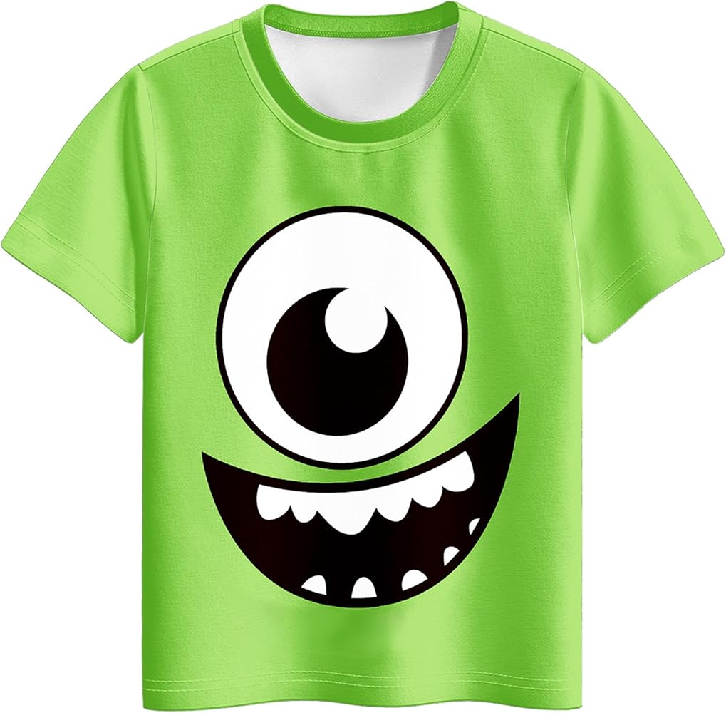 Boys Monster Shirt and Shorts Sets Cartoon Character 2pcs Sets for 2-14 Years Kids