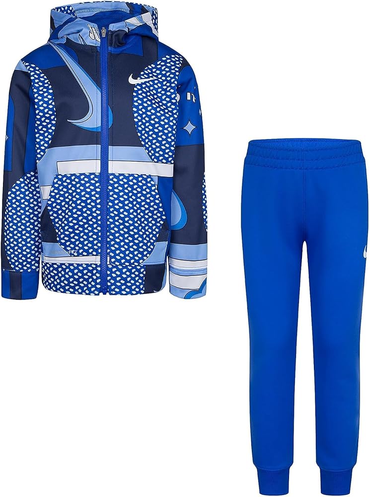 Nike Boy's All Day Play All Over Print Set (Toddler/Little Kids) Game Royal 6 Little Kid