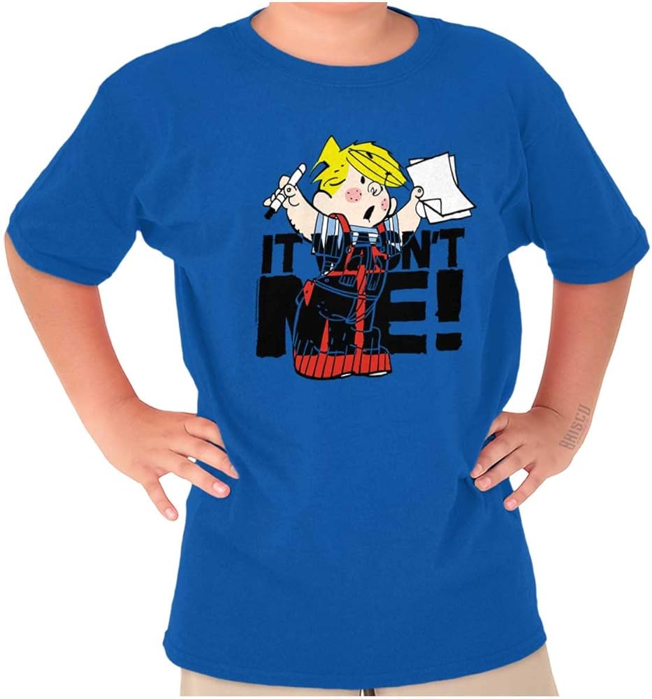 Retro Dennis The Menace It Wasnt Me Boys Kids T Shirt Tees Tops