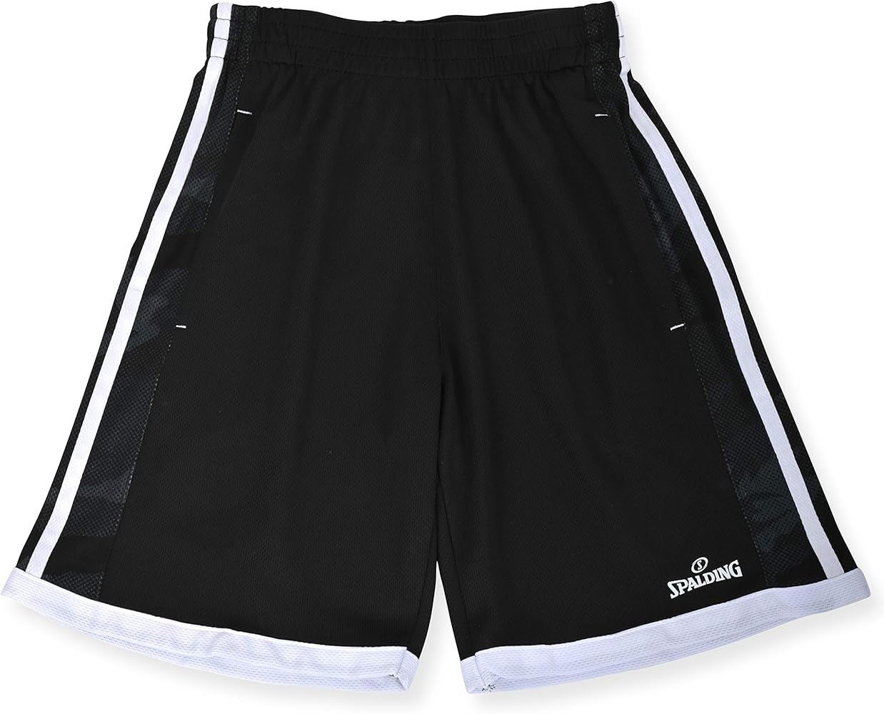 Spalding Boys Jab Camo Performance Athletic Basketball Short, Black