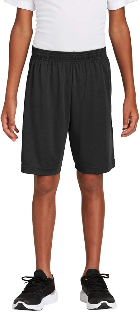 SPORT-TEK Youth PosiCharge Competitor Pocketed Short XS Black