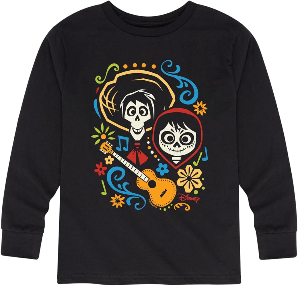 Disney Coco - Hector and Miguel - Toddler and Youth Long Sleeve Graphic T-Shirt