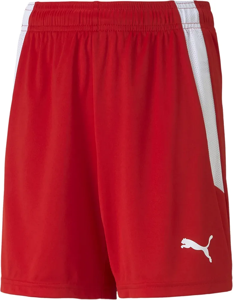 PUMA unisex child Teamliga Shorts, Puma Red-puma White, X-Small US