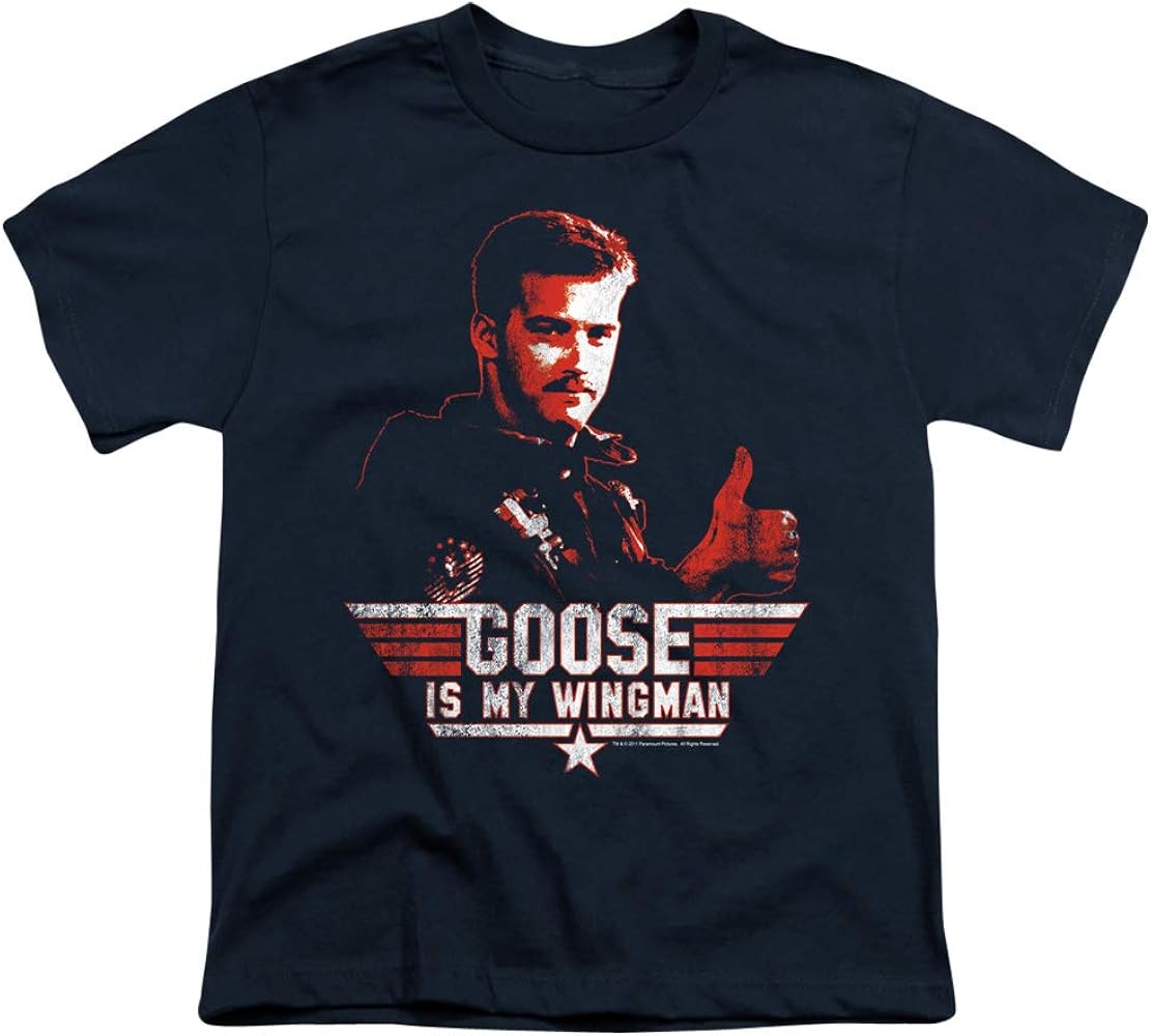 Top Gun Kids T-Shirt Goose is My Wingman Navy Tee