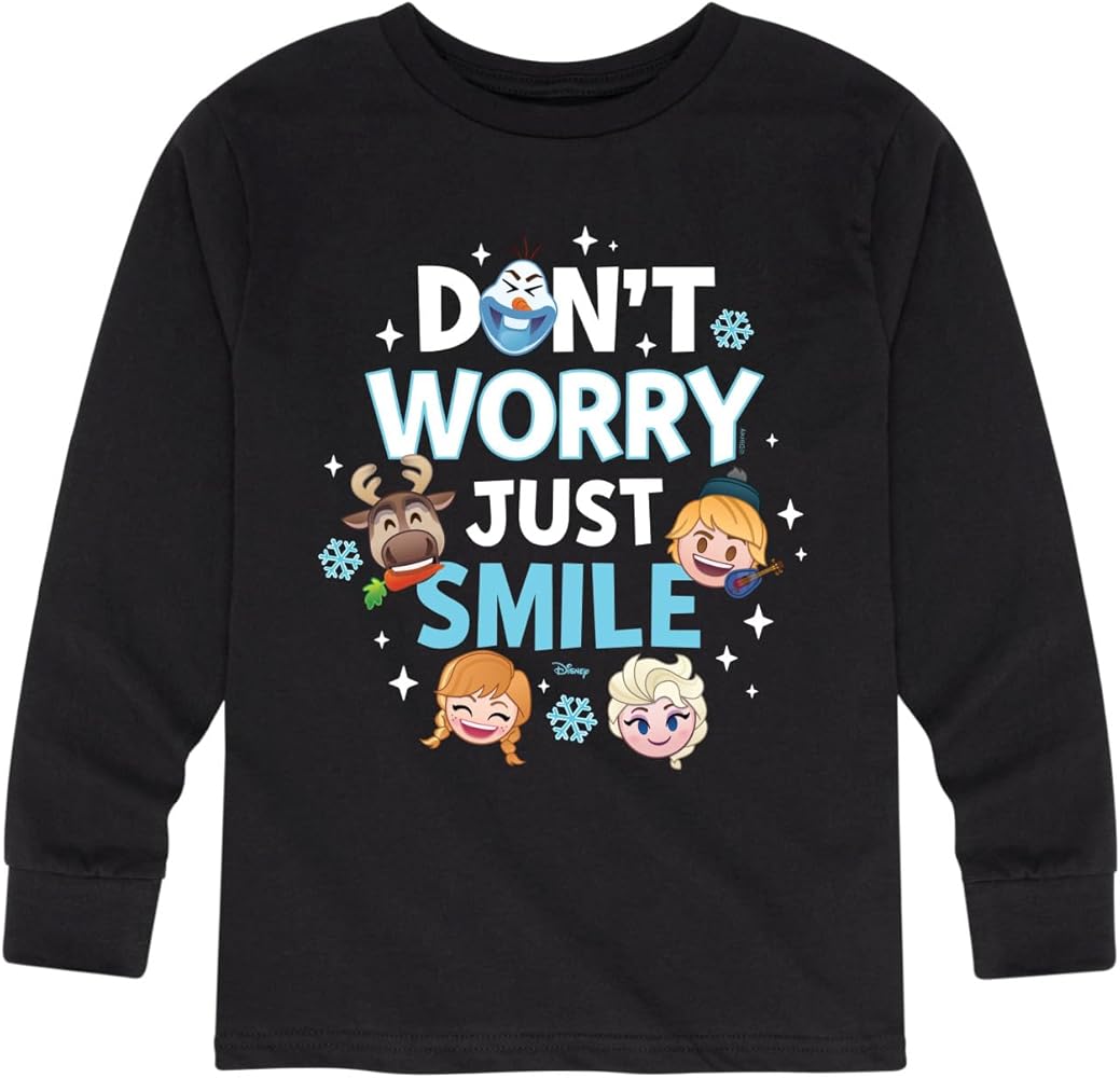 Disney - Don't Worry Be Symbols - Toddler and Youth Long Sleeve Graphic T-Shirt