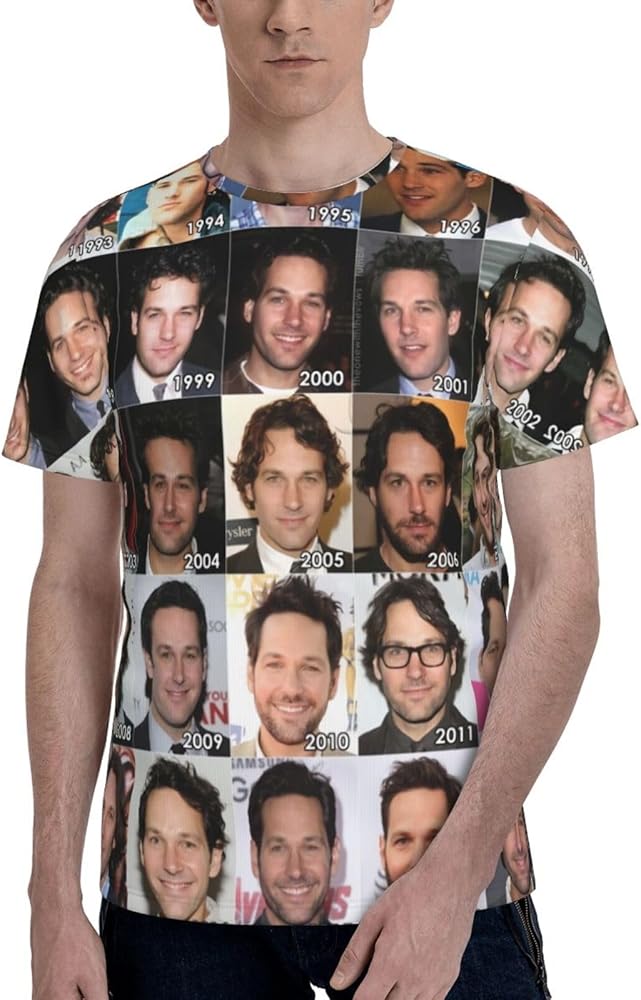 Paul Rudd T Shirt Man's Summer Comfortable Fit Soft Short Sleeve O-Neck Basic Tee Tops