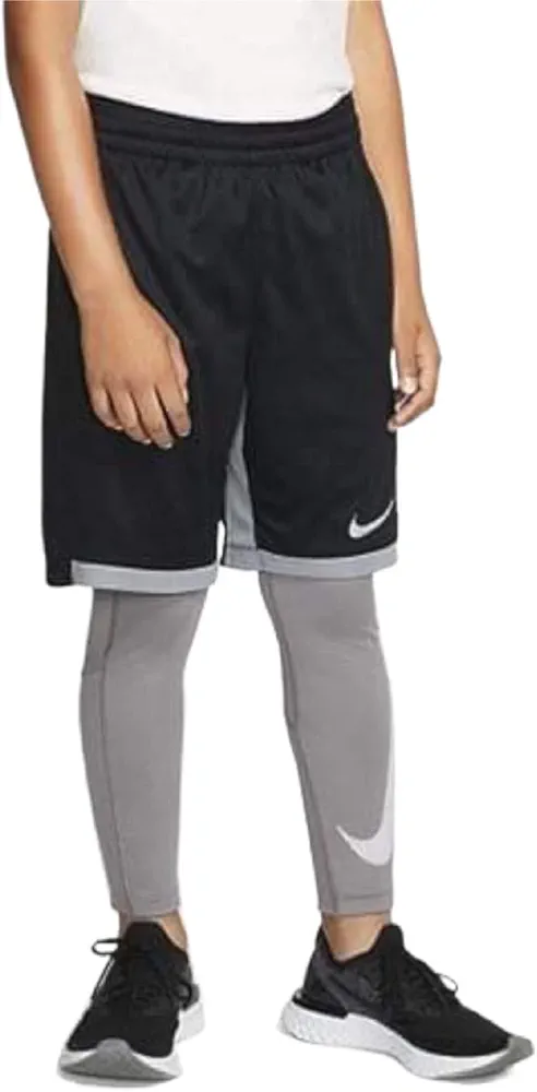 Nike Boy's Dri-Fit Pro Therma Compression Full Length Tights XL Gray