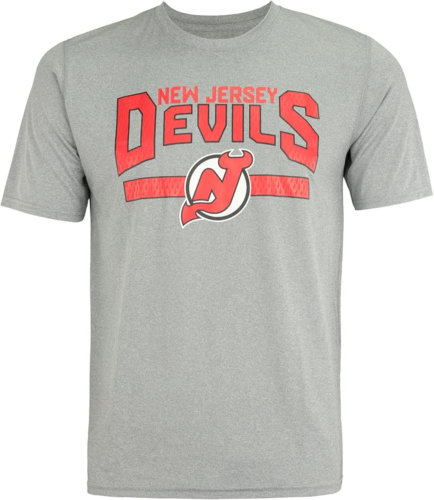 Outerstuff NHL New Jersey Devils Boys Youth MESH Made Short Sleeve Performance Tee