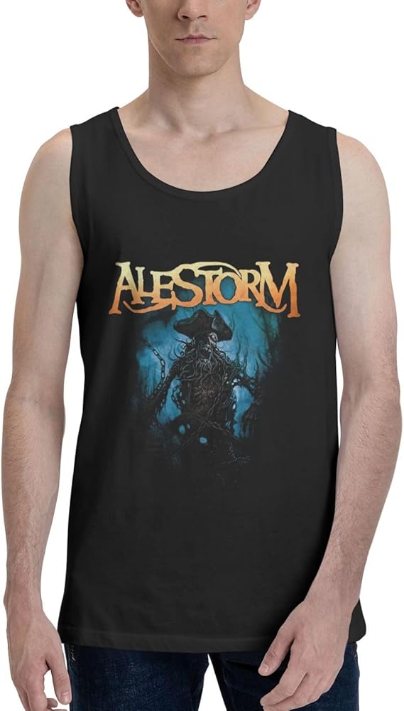 Alestorm Band Tank Top T Shirt Man's Summer Sleeveles Tee Fashion Exercise Vest Black