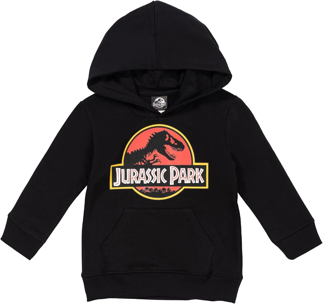 Jurassic Park Fleece Pullover Hoodie Logo Toddler to Big Kids