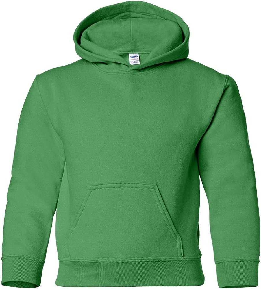 Gildan Boys Heavy Blend Hooded Sweatshirt, Medium, Irish Green