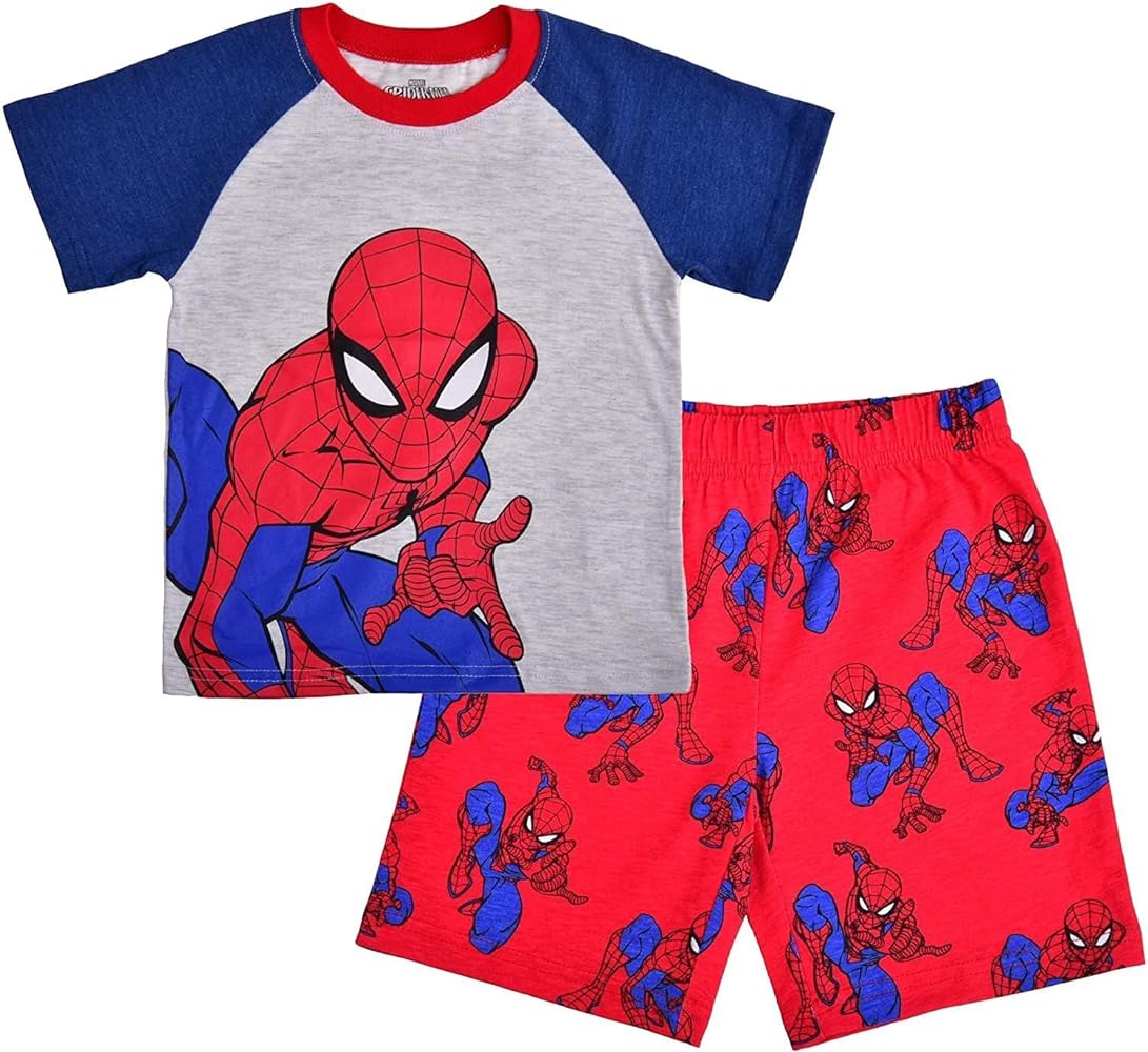 Marvel Avengers Boys Short Sleeve T-Shirt and Short Set for Toddler and Little Kids