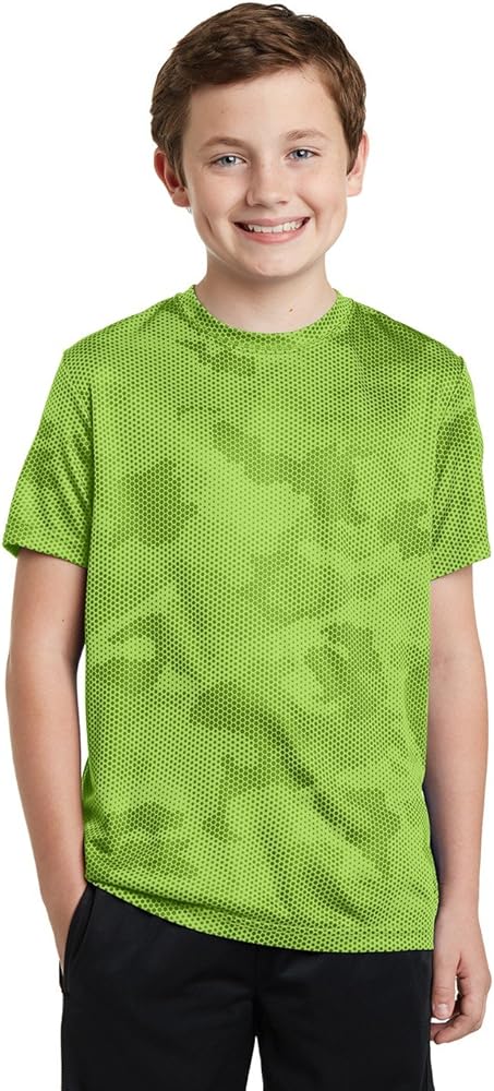 SPORT-TEK Boys' CamoHex Tee