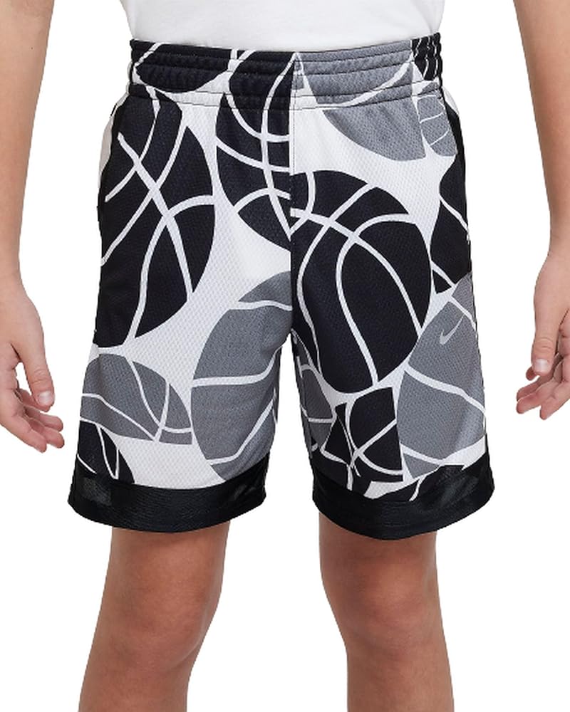 Nike Boys' Dri-FIT Elite Printed Basketball Shorts X-Large Black/White