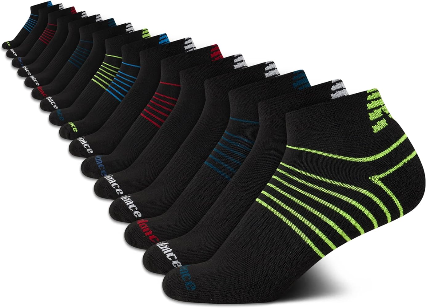 New Balance Boys' Socks - Performance Cushioned Quarter Socks (16 Pack)