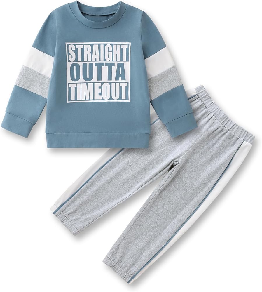 TUEMOS Toddler Boy Clothes Sweatsuits Fall Winters Boy Outfits