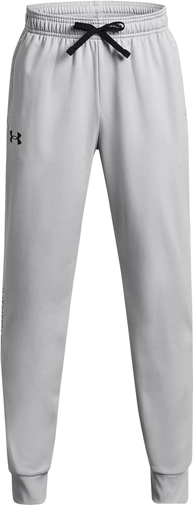 Under Armour Boys Brawler 2.0 Tapered Pants, (011) Mod Gray / / Black, X-Large Plus