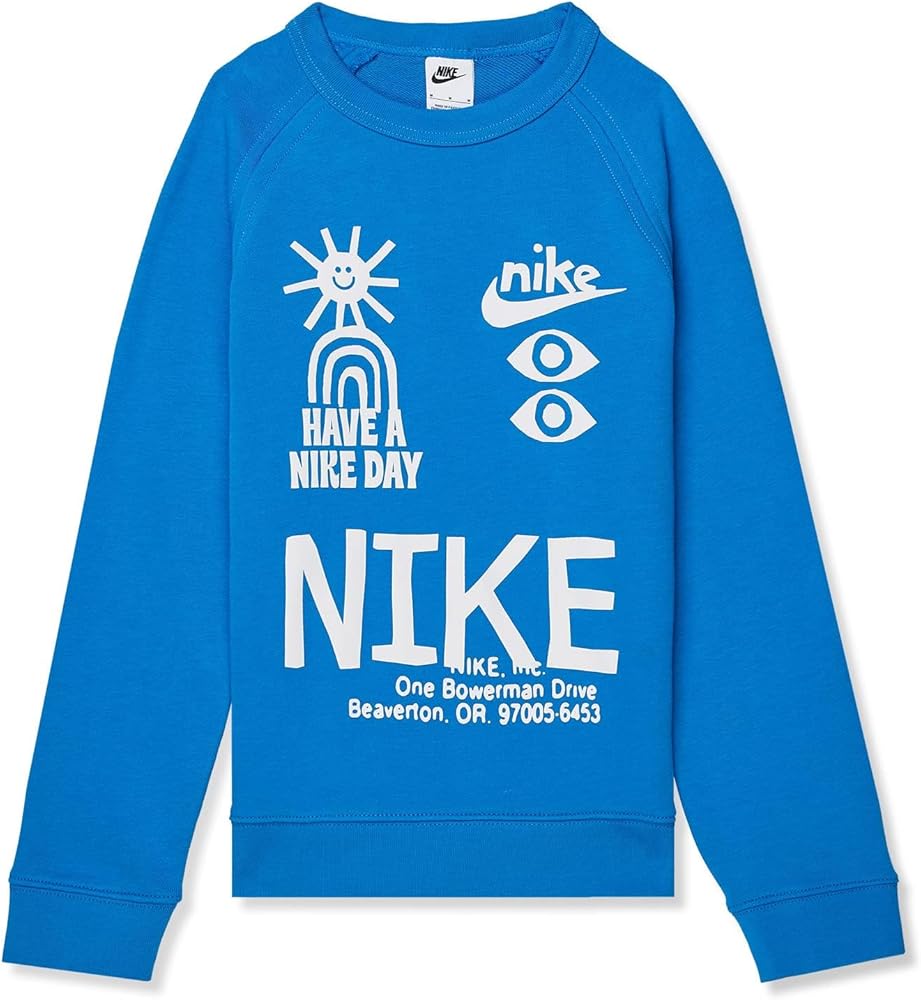 Nike Boy's NSW HBR French Terry Statement Crew (Little Kids/Big Kids)