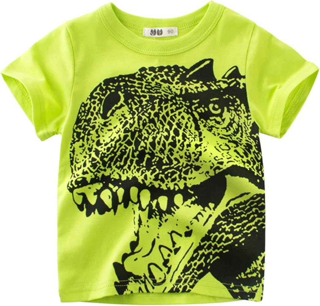 6t Kids Baby Boys Girls Dinosaur Short Sleeve Crewneck T Shirts Tops Tee Clothes for Children Thermal Boys Pack