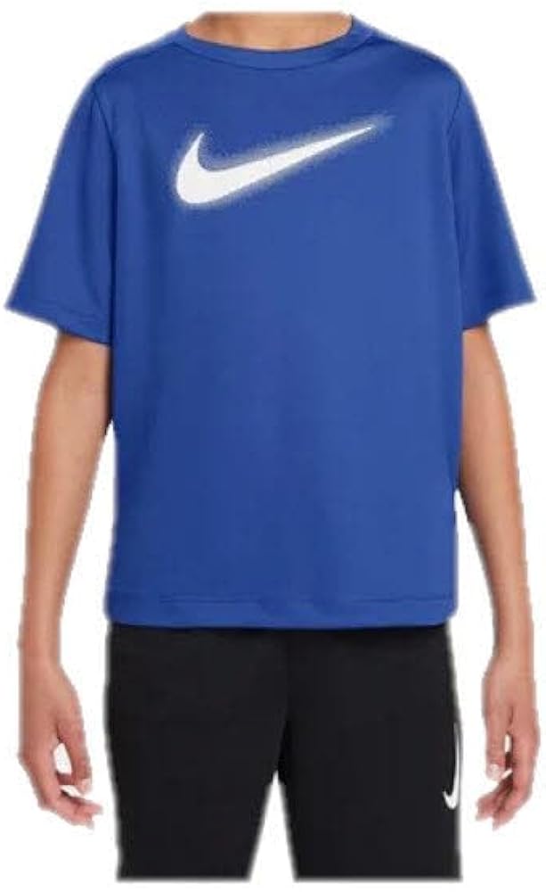 Nike Multi Big Boys' Dri-FIT Graphic Training Top (X-Large, Game Royal/White)