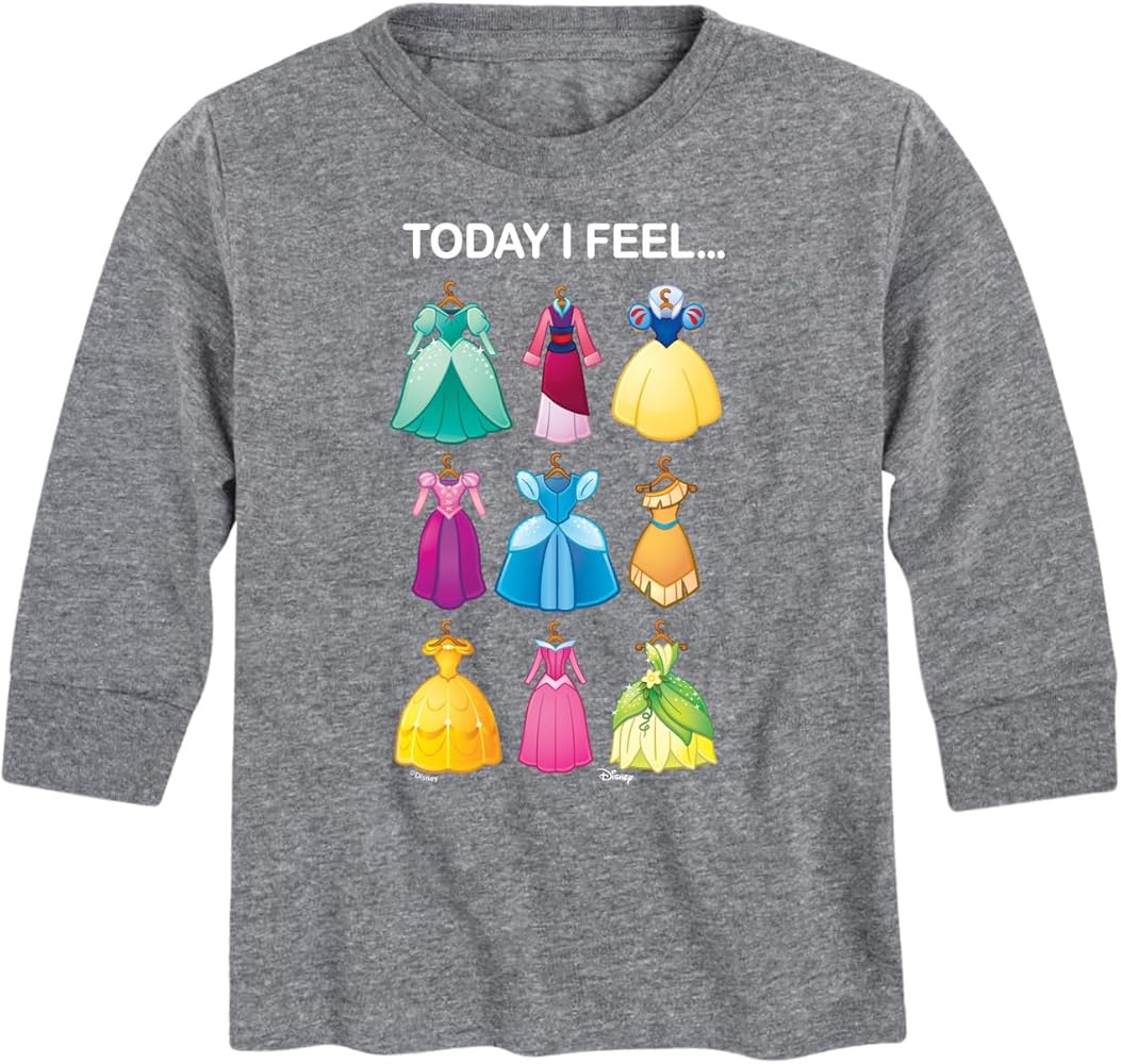 Disney - Today I Feel Outfits - Toddler and Youth Long Sleeve Graphic T-Shirt