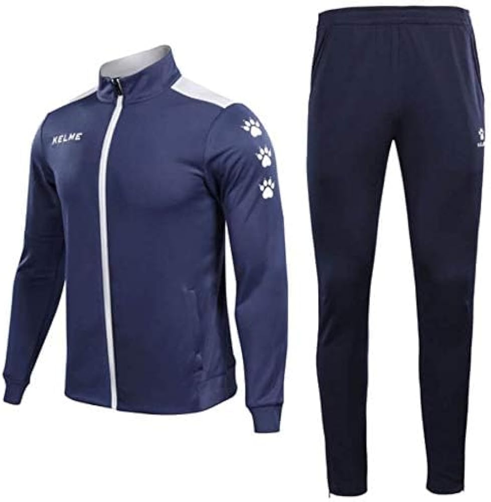 KELME Boys' Activewear Tracksuit Full Zip Warmup Set – 2 Piece Jacket & Pant Clothing