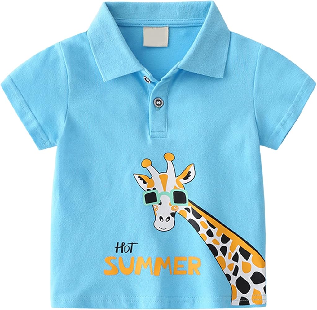 Large Summer Toddler Boys Girls Short Sleeve Cartoon Letter Prints T Shirt Tops Boys Graphic Top