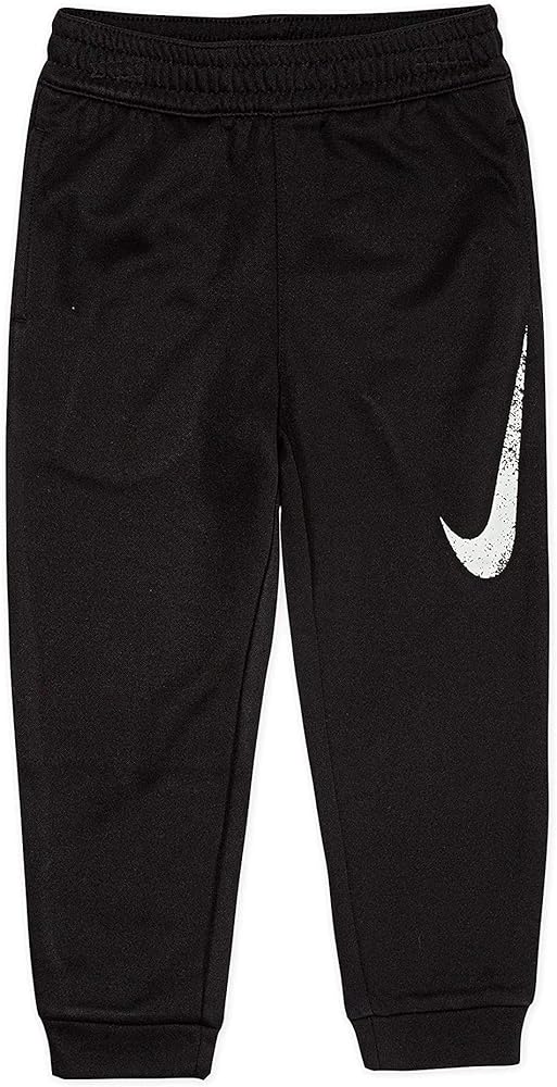 Nike Kids Baby Boy's Therma Fleece Athletic Pants (Toddler) Black 4T Toddler