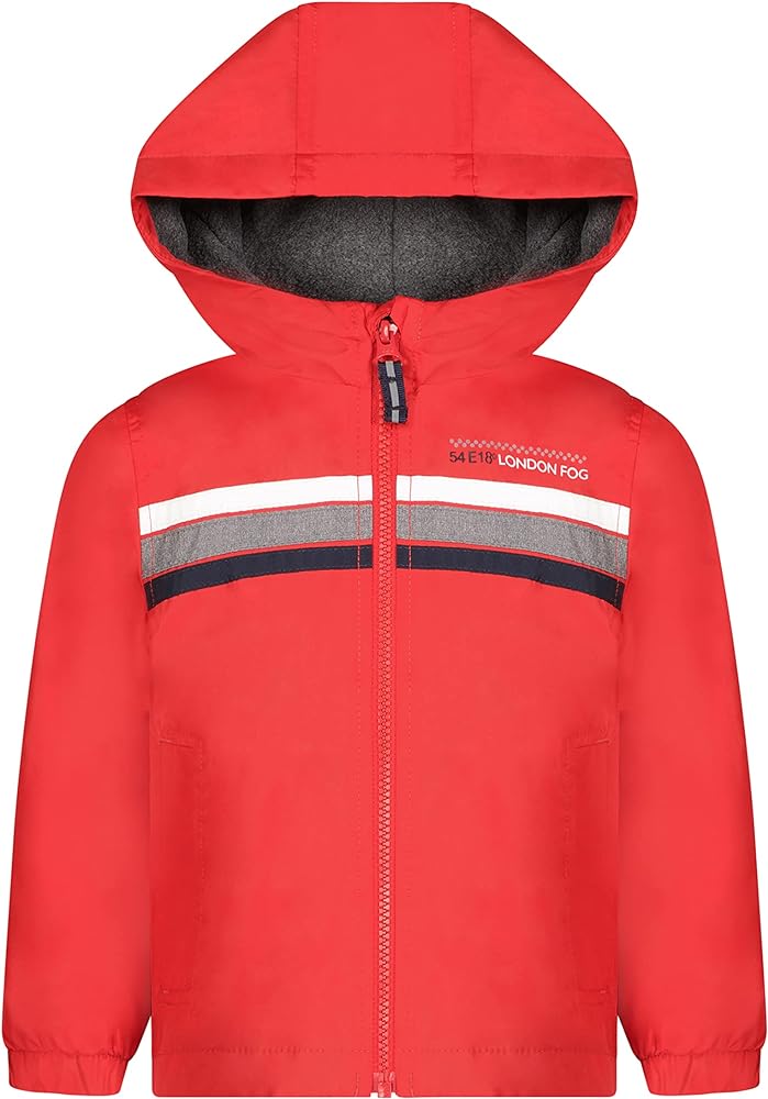 LONDON FOG Boys' Midweight Water Resistant Hooded Jacket