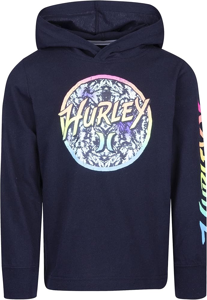 Hurley Boys' Long Sleeve Hooded Graphic T-Shirt