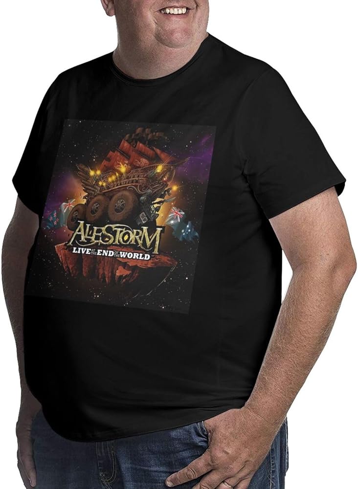 Big Size T Shirt Alestorm Man's Summer Round Neck Clothes Short Sleeve Tops Black