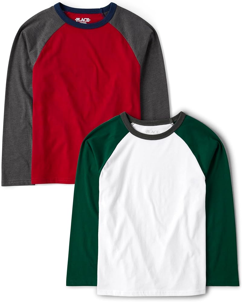 The Children's Place Boys' 2 Pack Long Sleeve Fashion T-Shirts 2-Pack