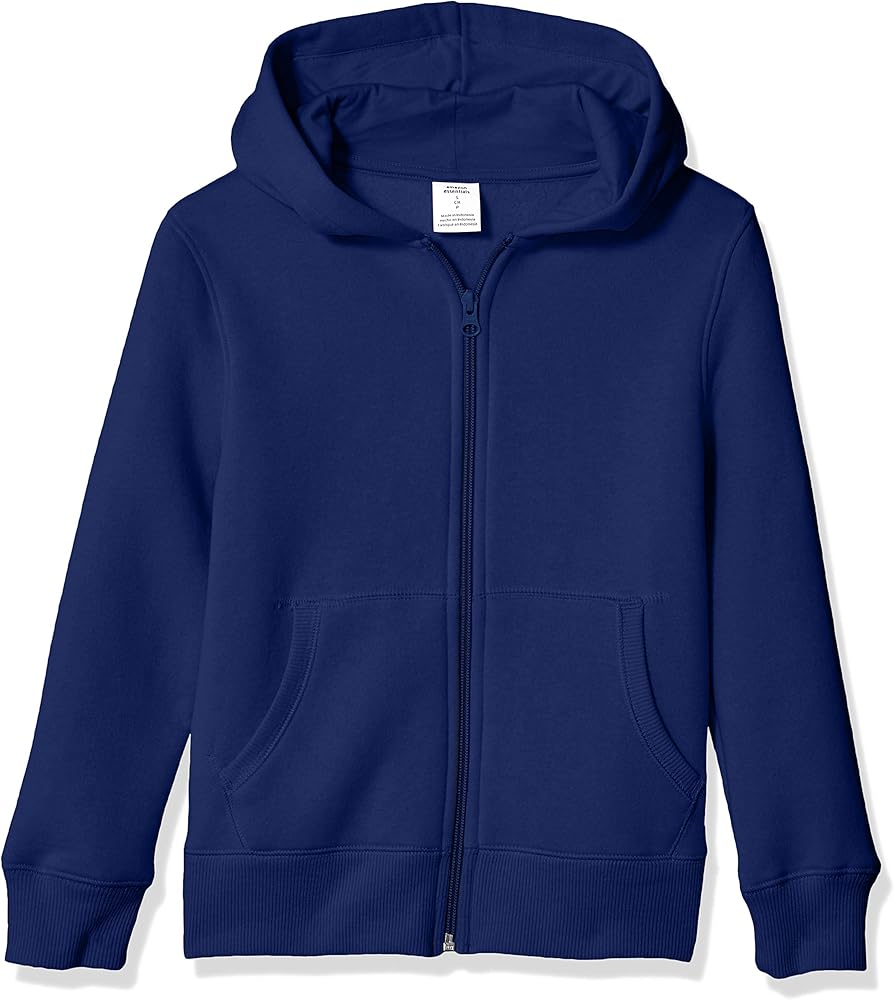 Amazon Essentials Boys and Toddlers' Fleece Zip-Up Hoodie Sweatshirt