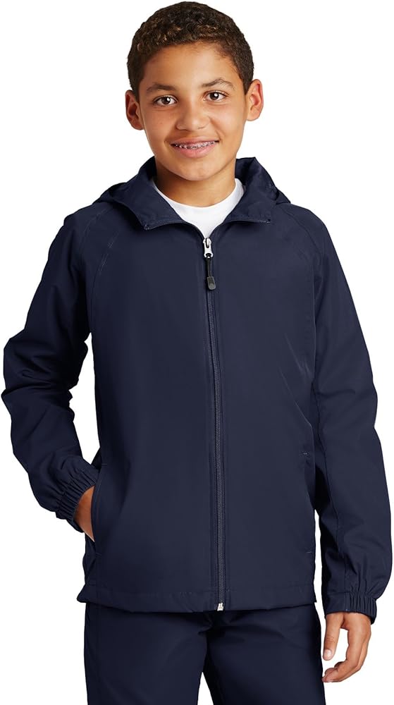 SPORT-TEK Youth Hooded Raglan Jacket. YST73 [Apparel] True Navy