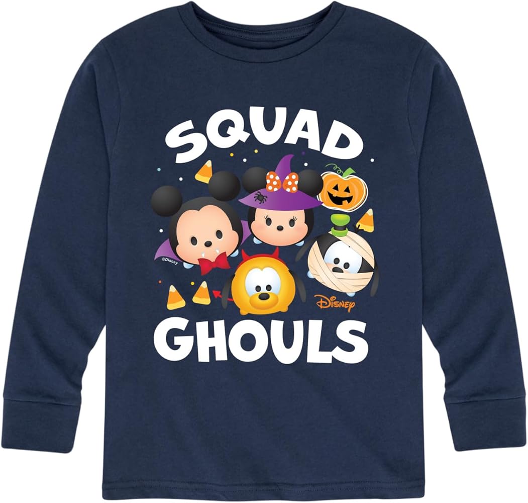 Disney Mickey & Friends - Squad Ghouls - Toddler and Youth Long Sleeve Graphic T-Shirt