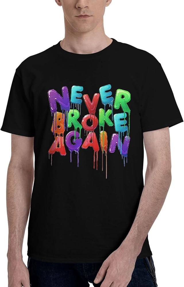 Men Summer Crewneck Tshirt for Never Broke Again Tshirts,Breathable Short Sleeve Tshirts Tops