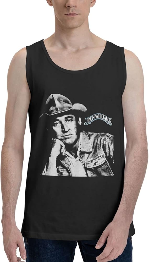 Don Williams Band Tank Top T Shirt Mens Summer Sleeveles Shirts Fashion Exercise Vest Black