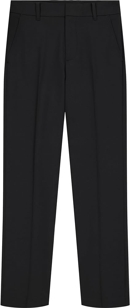 Tommy Hilfiger Boy's Flat-front Dress Pant, Straight Leg Fit, Zip Fly & Belt Loops, Side & Back Pockets