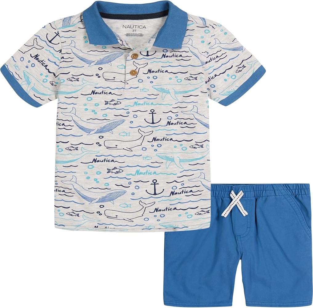 boys 2 Pieces Polo Short Set